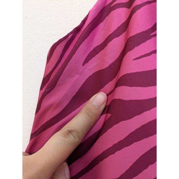 Princess Polly Women's Mini Dress Gia Pink Zebra Animal Print Cowl Neck Size 4 - Picture 7 of 16